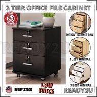 [Ready2u] 3 Tier Office File Cabinet Modern Removable Lock Drawer File Cabinet Storage Locker
