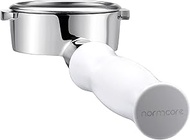 Normcore 58mm Naked Bottomless Portafilter Fits Gaggia Classic Pro - Non-Stick Coating White Anodize