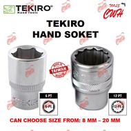 [SIZE 8MM TO 20MM] 1/2" 6PT 12PT TEKIRO TAIWAN DR. HAND SOCKET RACHET WRENCH SPANNER KUNCI SOKET REP