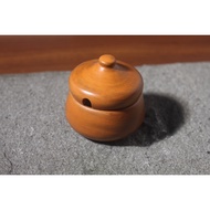 Sambal1 container made of solid wood,/ pickle container, wooden jar, 9cm dimensions - Cutlery
