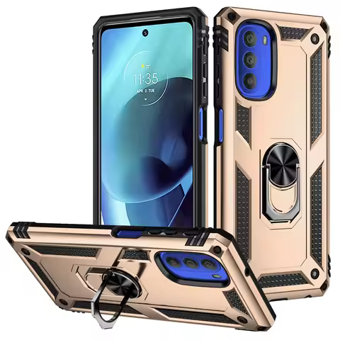 for Moto G 51 Cover Case for Motorola Moto G51 5G Shockproof Armor Rugged Military Protective Ring H