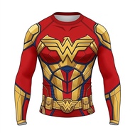 Wonder Woman Compression Long Sleeve Shirt Women Gym Cosplay Fitness Top