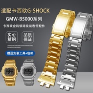 High Quality Genuine Leather Watch Straps Cowhide Fit the G SHOCK casio GMW - small squares B5000 stainless steel bracelet gold brick modified watches with accessories