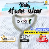 [Little Cute-Bee] Newborn Baby Clothing Eyelet Set | Baju Baby Newborn Berlubang | 0-18 Months | Shi