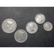 Koin Set 1 - 5 - 10 - 25 - 50 Sen Soekarno Irian Barat Tahun 1962