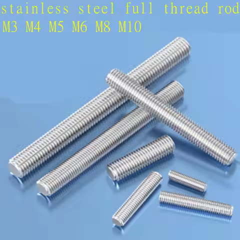2pcs-5pcs/lot M2 M2.5 M3 M4 m5 m6 m8 Stainless steel full thread rod threaded bar rod stud length 20