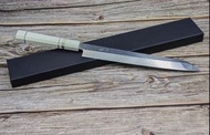 台制 無芯鋼 壽司刀 丸之內”極”切付柳刃 27cm 連鞘