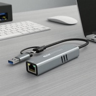 Gigabit USB 3.2 Type-C to Ethernet Adapter 5Gbps for Windows/Mac Systems