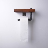 水管捲筒衛生紙架/厚板實木置物架/毛巾架收納