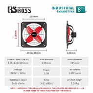 BS BOSS exhaust fan 8-24 inch Wall Type Light Duty Industrial kitchen ventilation fan kipas ekzos