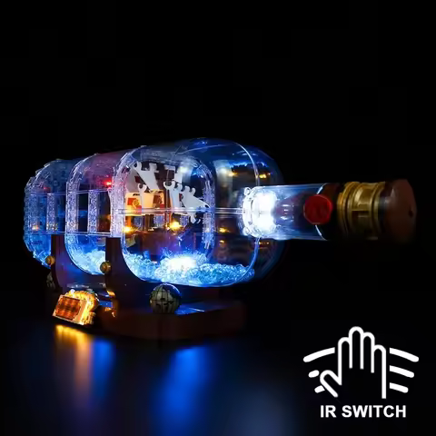 LED Lighting Set Suitable for LEGO Ship in A Bottle 21313 Lighting Gift (Excluding Building Blocks)