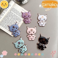 TAMAKO Mini Phone Holder, Kuromi 360° Rotatable Phone Stand, Creative Back Adhesive with Mirror Fold