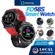 【Ready Stock】 FD68S Smart Watch Waterproof Jam Tangan Wanita Lelaki Sport Watch Fitness Tracker Men 