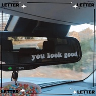 LET Rearview Mirror Decal, Vinyl Self-Adhesive Car Mirror Stickers, Wall Decal Makeup Mirror Decoration Auto Mirror Stickers
