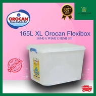 165L Storage Box Flexibox Transparent Original XL Size Big Organizer Drawer Cabinet - Orocan #FB800