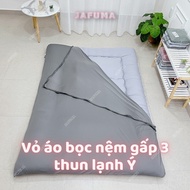 Italian cold elastic 3-fold mattress cover | 2 Sided Zipper | 1m 1m2 1m4 1m6 1m8 | Mattress Under 10