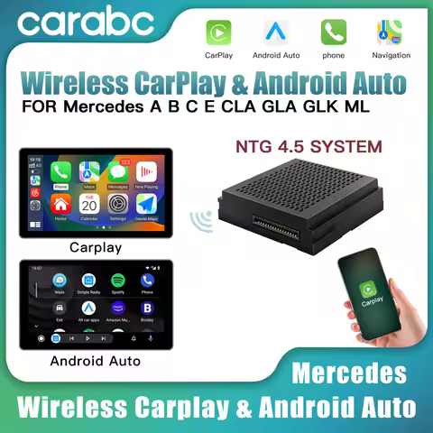 CARABC Wireless CarPlay for Mercedes Benz Android Auto Mirror Link AirPlay Function Models A, B, C, 