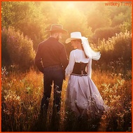 WIT Bride Cowgirl Hat Novelty Cowboy Hat Summer Beach Hat Cowgirl Hat with Long Veil