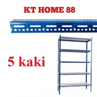 5 FEET 1-1/2" X 2-1/2" SLOTTED ANGLE BAR / BESI ANGLE RAK LUBANG / BESI RAK / DIY RAK