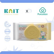 PURCOTTON Cotton Baby Wet Wipes 15cm x 20cm x 20s / 20cm x 15cm 20 sheets x 5 packs / 15cm x 20cm x