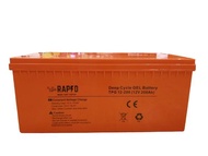 RAPD แบตเตอรี่แห้ง เจล Deep Cycle GEL Battery 12V-200Ah รุ่น 53001 สำหรับงานระบบโซล่าเซลล์