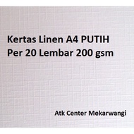 200 Gsm Thick White Linen Paper, 20 sheets / A4 Size Certificate Paper, 200 gsm, 20 sheets