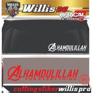 Car and Motorcycle Stickers Alhamdulillah Text Avengers Font Sticker Cutting Car Glass Wall etc.