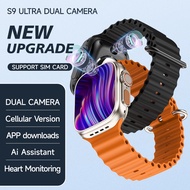 [Sim card] S9 ultra smart watch with SIM slot and WiFi 4G net gs29 Android smart watch 49mm GPS map 