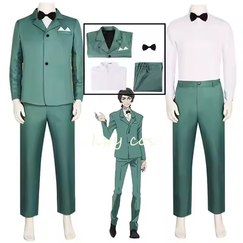 Free Shipping Mushitaro Oguri Cosplay Anime Bungo Stray Dogs Costume Men Green Suit Uniform Rats in 