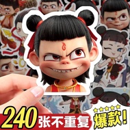 Taiwan Shipping 240 Sheets Nezha Emoticon Pack Stickers Ao Bing Reward Cartoon Waterproof Children
