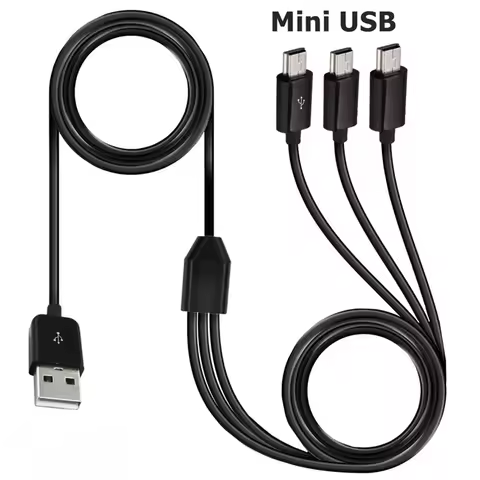 1M USB A Male 1 to 3 /2 Mini USB 5pin 3 in 1 mini usb data charger cable 1meter Fast Charging Mini U