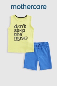ชุดเซตเด็กผู้ชาย Mothercare Vest T-Shirt and Shorts Set HD587