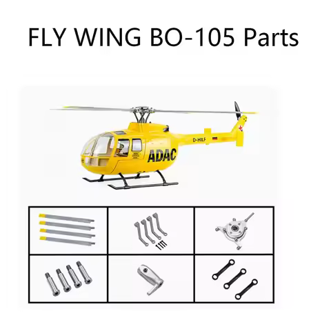FLY WING BO105 BO-105 470 Size RC Helicopter Parts Accessories Main Blade Shaft Gear Motor Swashplat