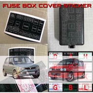 CFS617 Perodua Kelisa Kenari JDM and similar Daihatsu L7 L9 with Japan Kanji Font Under Hood Fusebox