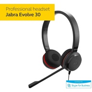 Jabra EVOLVE 30 USB Noise Cancelling Headphones Mute Button Telephone Headset