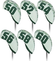 Big Crazy Golf Club Head Cover Wedge Iron, Breathable and Wear-Resistant Neoprene Material, Set of 6