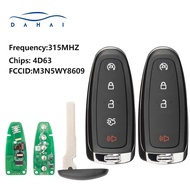 dahai M3N5WY8609 Car Key For Ford Foucs C-max Maverick Escape 2013-2018  CJ5T-15K601-DX 315MHz id 4D