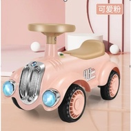 RETRO PUSH CAR 4 Wheels Ride On Toy Car Push Baby Car with Music & Lights Kereta Mainan Budak vintag