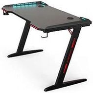 Gaming Table Desktop Computer Table Home Simple Desk Gaming Chair Desk Internet Cafe Game Competitive Table With Light Gaming Table (Color : Black, Size : 140cm) (Black 100)