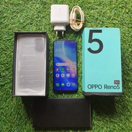 Handphone oppo reno5 5g 8/128gb second seken bekas murah