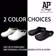 AP CHEF - CHEF SHOES - RUBBER KITCHEN SHOES - AP CHEF 38-45 BLACK & WHITE - AP BOOTS - FANZ STORE