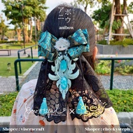 Anibow Alhaitham 1 Genshin Impact Bow Hairpin Cosplay Accessories Hairpiece Headpiece