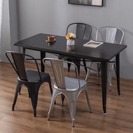 HITAM Black Iron Table Cafe Table Tall Dining Table Dining Table Table