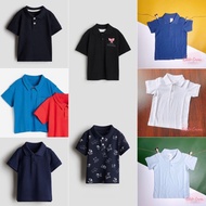 H&M polo shirt for boys, cotton 6M-8Y polo kids boy original baju polo budak lelaki tshirt kolar bud