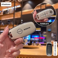 4ปุ่ม เคสกุญแจรถ NISSAN เคสกุญแจรถยนต์อัจฉริยะ สำหรับ nissan almera teana sylphy leaf kicks เคสกุญแจ