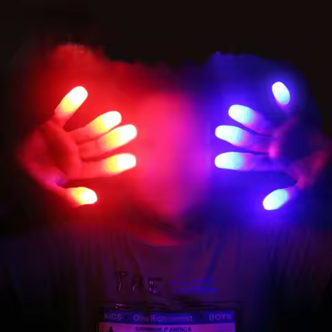 2/4PCS Magic Trick Fingers Thumbs with LED Battery Powered Magic Props Halloween Magic Trick Fingers