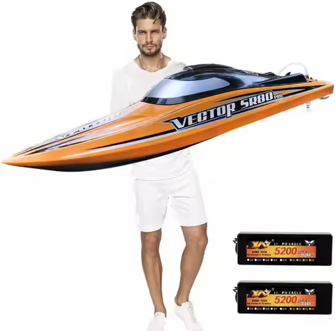 31.5" Large Remote Control Boat for Adults 798-4P Pro Brushless Speedboat 80km/h+ , Two 5200 mAh Bat