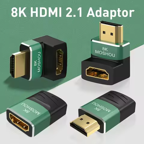MOSHOU 8K HDMI 2.1 Cable Adapter Male to Female Cable Converter for HDTV PS5 Laptop 90 270 Degree Ri