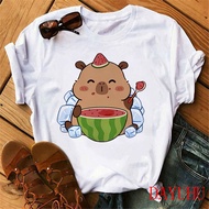 Funny Kawaii 90s Capybara Tshirt Women Girl T-Shirt Capibara Cartoons Clothes Capybaras T Shirt Casu