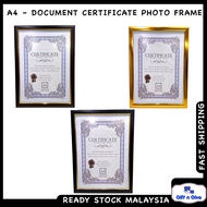 A4 Document Certificate Photo Frame Home Decor Decoration Graduation Cert Convocation Gambar Konvokesyen Sijil
